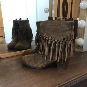 Sbicca Fringe Booties
